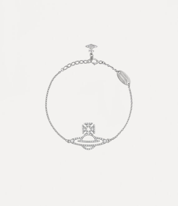 Vivienne Westwood Trudy Bracelet in PLATINUM/WHITE CZ